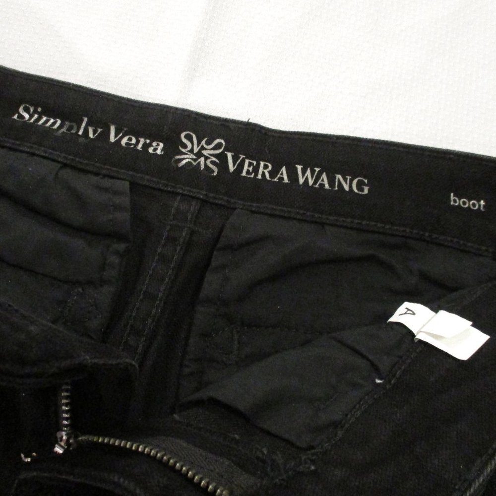 😎💞 SIMPLY VERA – VINTAGE VERA WANG BLACK JEANS – SIZE 2 – NWOT 💞😎 - Picture 8 of 16